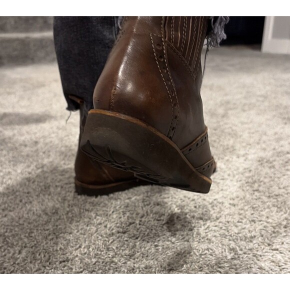 Sesto Meucci Brown Leather Olivia Ankle Boots Size 7 Zip Booties Italy - Picture 13 of 13